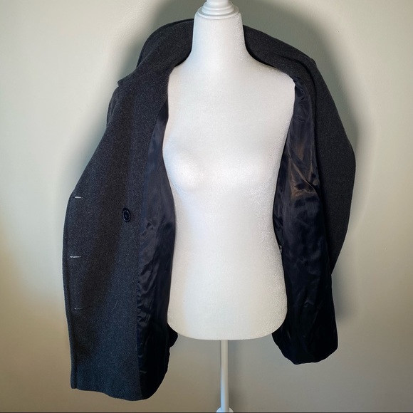100% Merino Wool Pea Coat Size Small J. Percy with Nautical buttons Made in USA - Picture 6 of 11